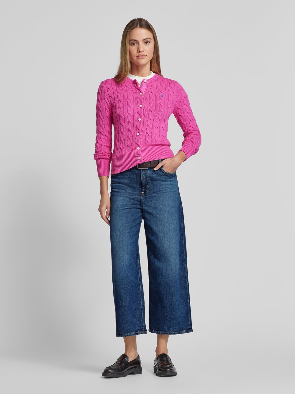 Джинсы широкие укороченного кроя, модель «САЙРА» Lauren Ralph Lauren, светло-голубой
Джинсы широкие укороченного кроя, модель «САЙРА» Lauren Ralph Lauren, светло-голубой