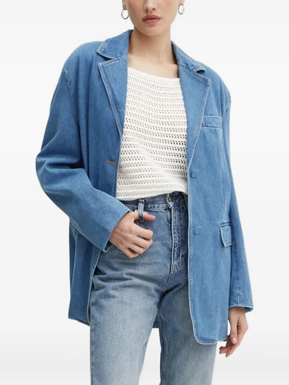 Джинсовый блейзер на пуговицах Bardot, синий
Джинсовый блейзер на пуговицах Bardot, синий