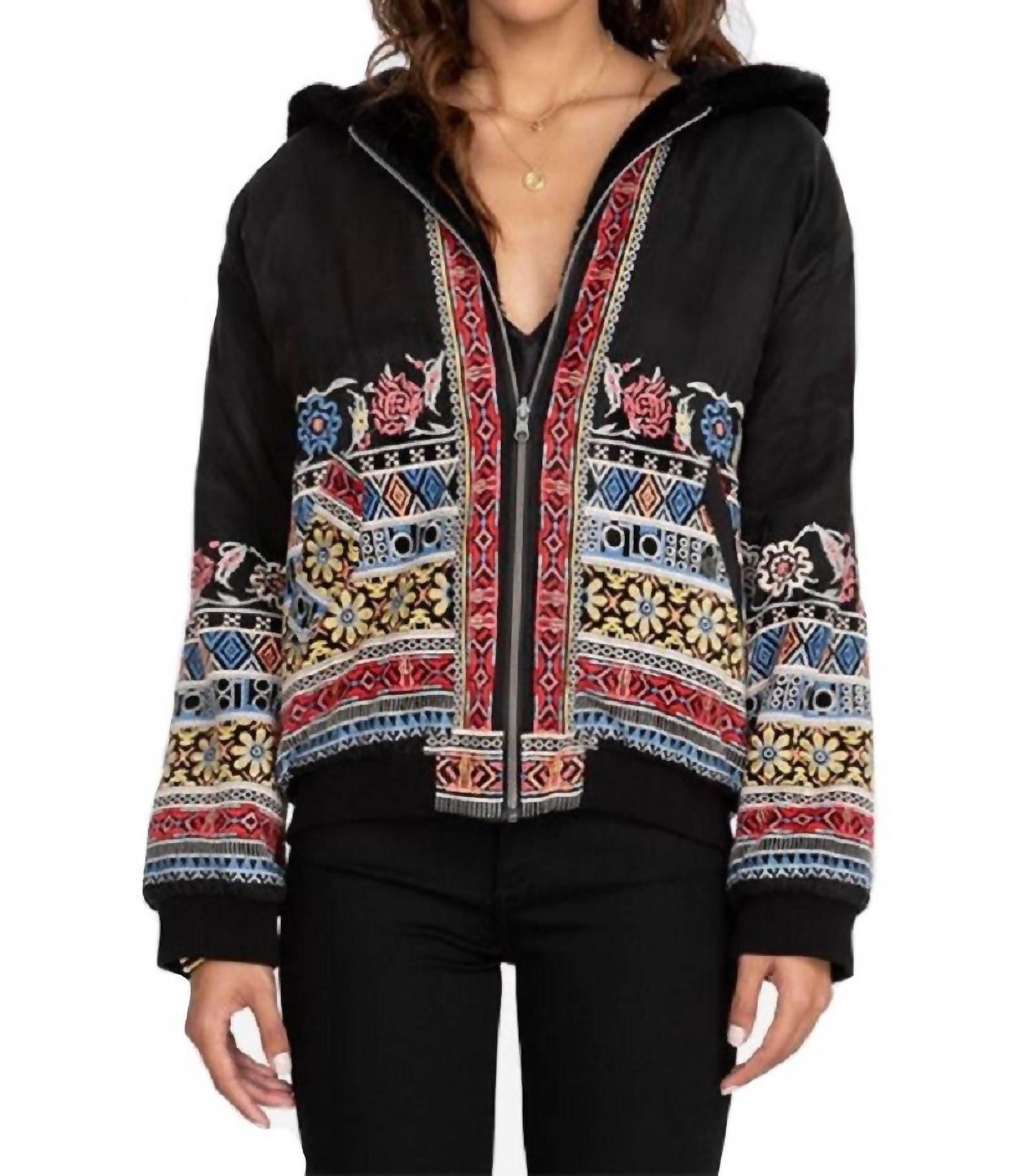 Куртка-бомбер Malini Fur черного цвета Johnny Was
Куртка-бомбер Malini Fur черного цвета Johnny Was