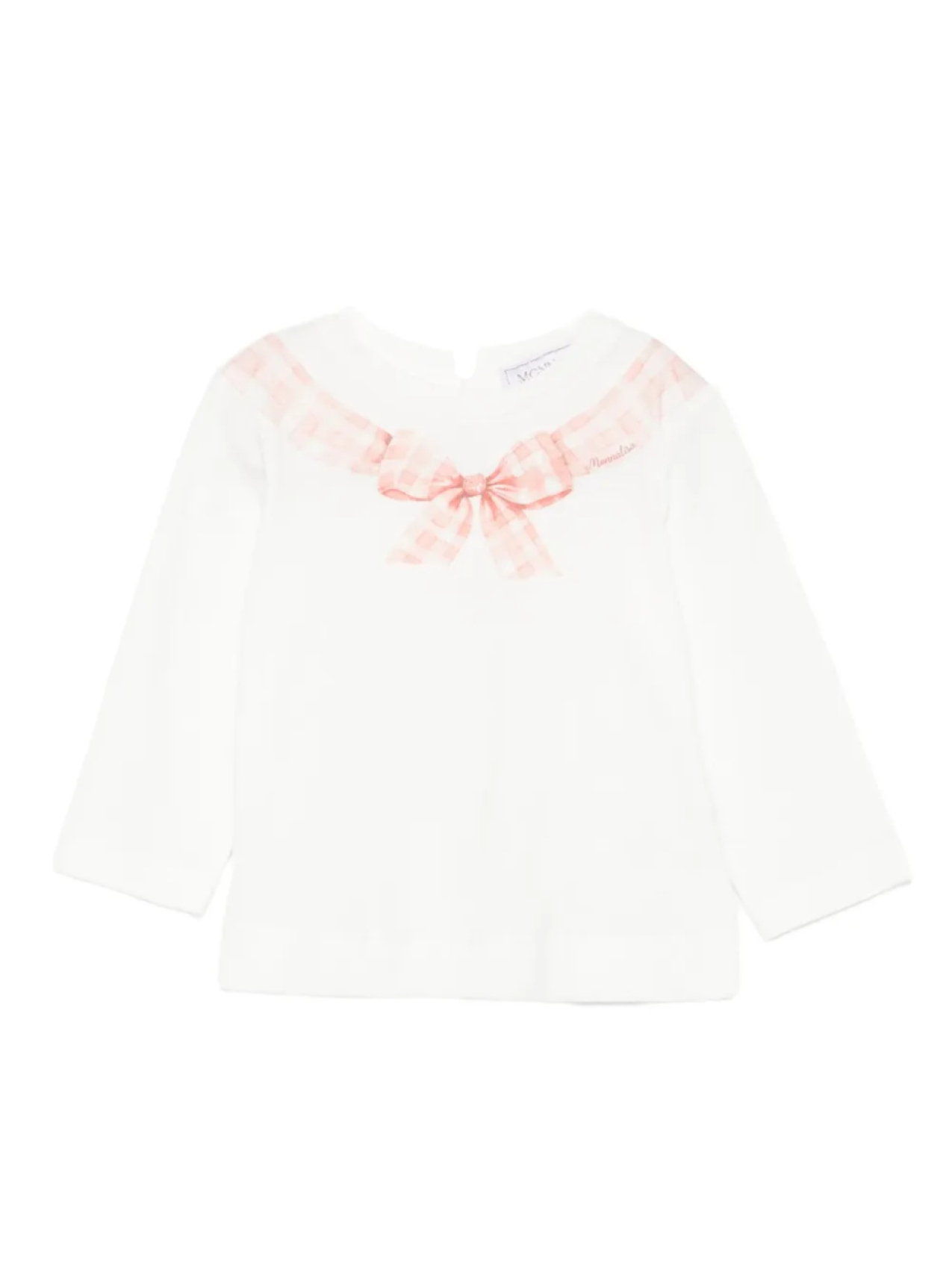 Топ с бантом в клетку Monnalisa, белый
Топ с бантом в клетку Monnalisa, белый