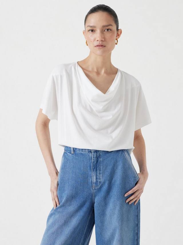 Футболка из хлопковой смеси с воротником-хомутом HUSH, White
Футболка из хлопковой смеси с воротником-хомутом HUSH, White