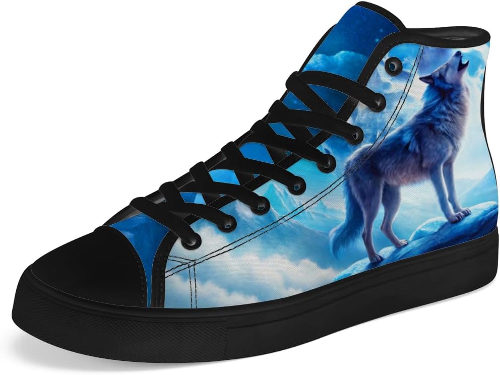 Мужские и женские высокие кеды из холста Wolf, высокие кроссовки на шнуровке, повседневная обувь Chebing, синий
Мужские и женские высокие кеды из холста Wolf, высокие кроссовки на шнуровке, повседневная обувь Chebing, синий