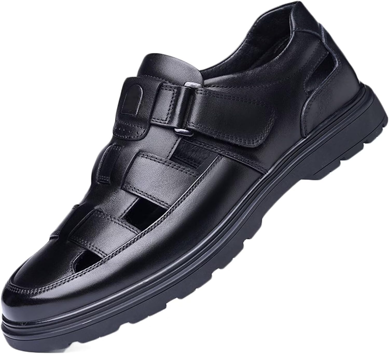 Мужские сандалии HNVAVQ с закрытым носком, кожаные деловые сандалии, пляжные сандалии, сандалии для прогулок и вождения, обувь Fisherman, черный
Мужские сандалии HNVAVQ с закрытым носком, кожаные деловые сандалии, пляжные сандалии, сандалии для прогулок и вождения, обувь Fisherman, черный