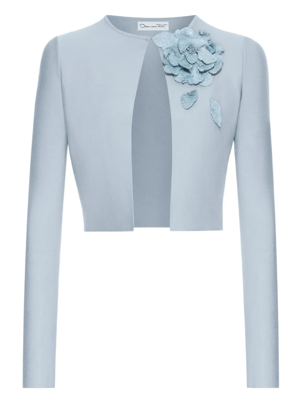 Трикотажное платье с цветочной аппликацией Oscar de la Renta, синий
Трикотажное платье с цветочной аппликацией Oscar de la Renta, синий