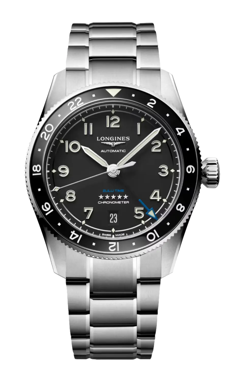 Часы Longines Spirit zulu time 39 мм
Часы Longines Spirit zulu time 39 мм