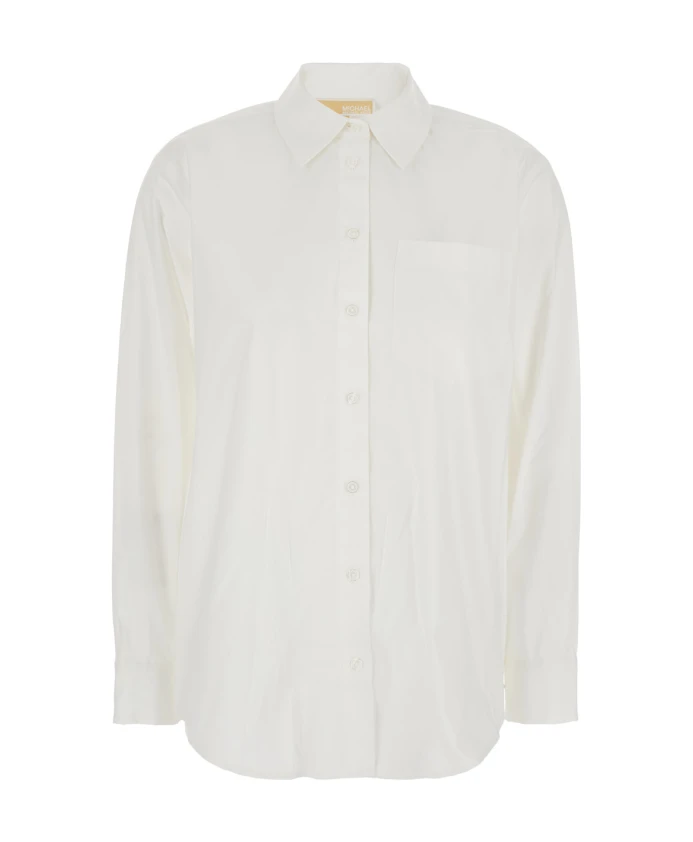 Белая поплиновая блузка с пуговицами Michael Kors, белый
Белая поплиновая блузка с пуговицами Michael Kors, белый