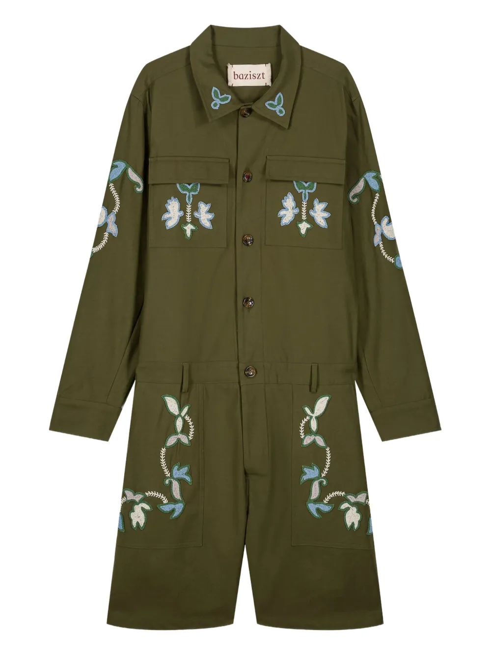 Ромпер с вышивкой Baziszt, зеленый
Ромпер с вышивкой Baziszt, зеленый