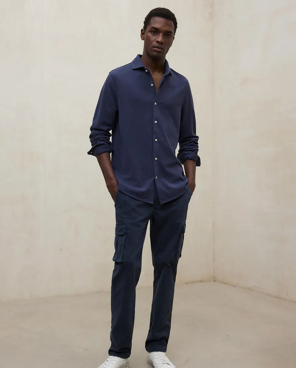 Мужская рубашка с длинными рукавами и застежкой на пуговицы Ecoalf, темно-синий
Мужская рубашка с длинными рукавами и застежкой на пуговицы Ecoalf, темно-синий