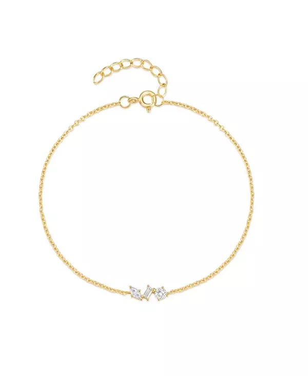 Браслет-Цепочка из стерлингового серебра 18 карат с позолотой и кубическими цирконами круглой, грушевидной и изумрудной огранки Hollywood Sensation, gold
Браслет-Цепочка из стерлингового серебра 18 карат с позолотой и кубическими цирконами круглой, грушевидной и изумрудной огранки Hollywood Sensation, gold