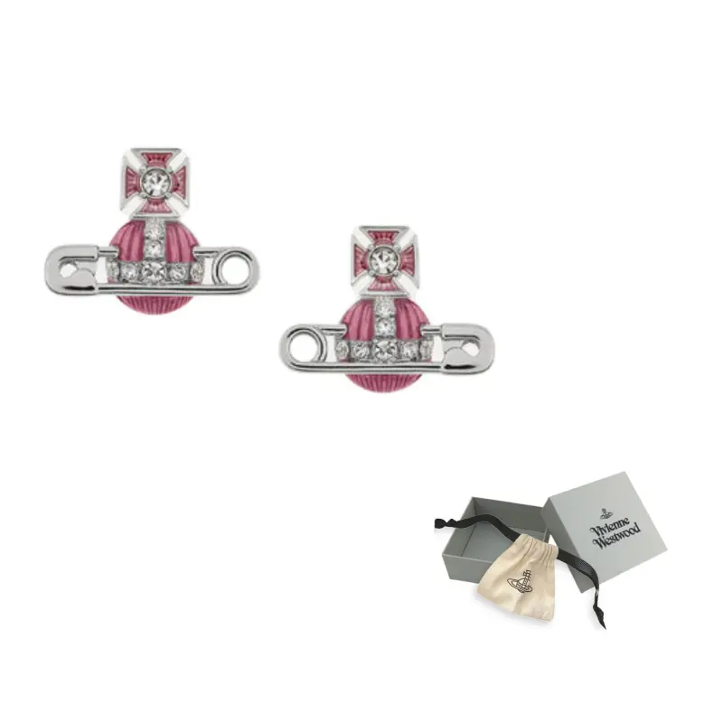 Vivienne Westwood Эмалевые серьги-гвоздики Safety Pins для женщин, серебро/винтажный розовый
Vivienne Westwood Эмалевые серьги-гвоздики Safety Pins для женщин, серебро/винтажный розовый
