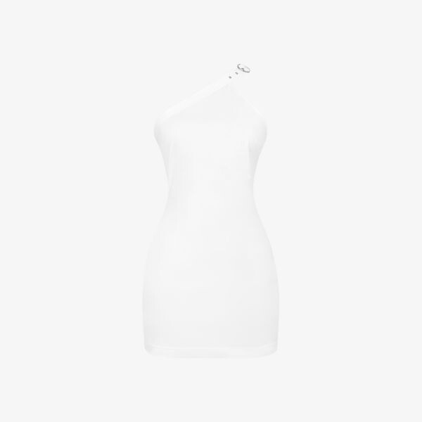 Мини-Платье из хлопка с асимметричным вырезом на горловине Mistress Rocks, белый
Мини-Платье из хлопка с асимметричным вырезом на горловине Mistress Rocks, белый