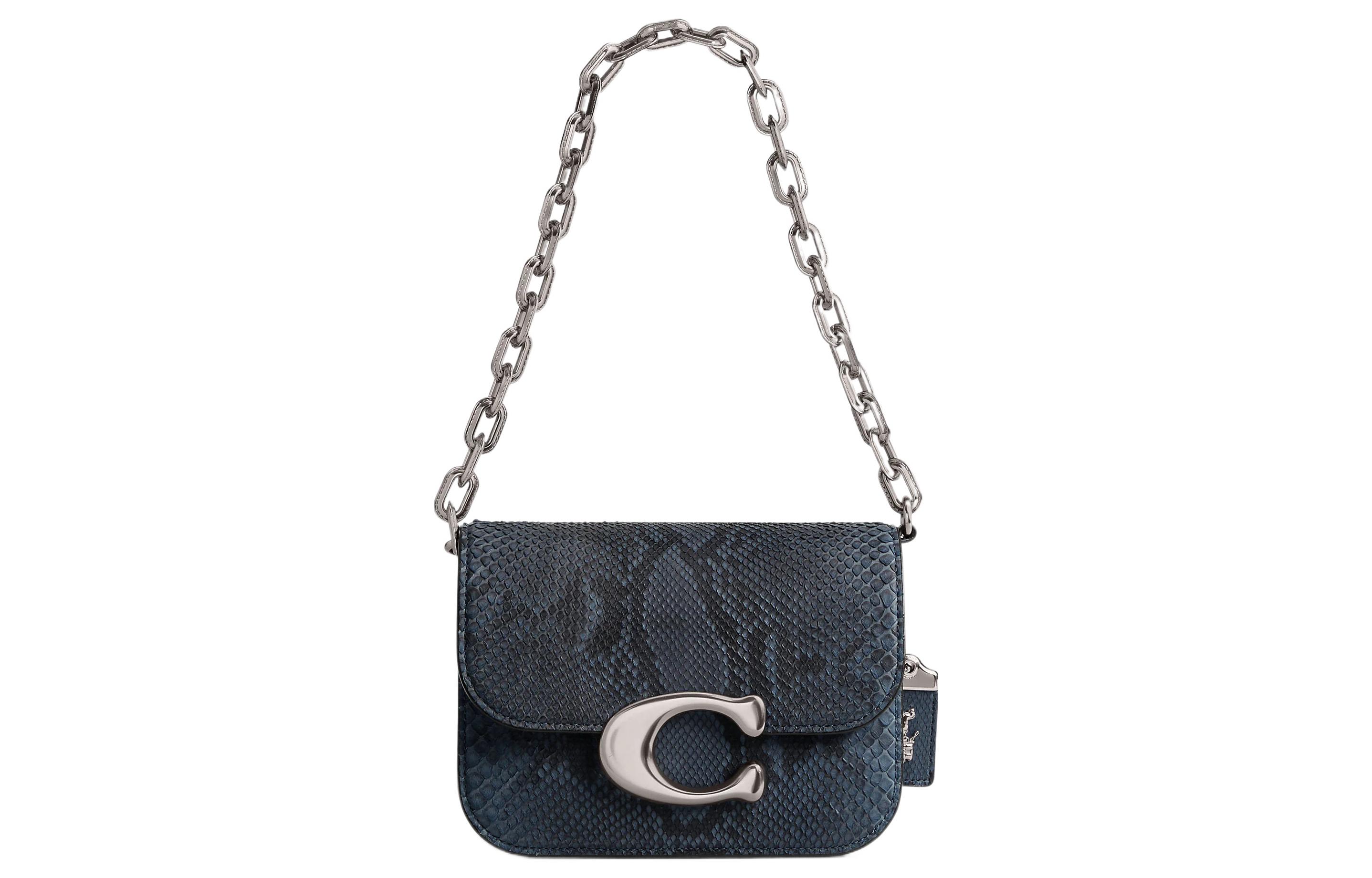 COACH АйДол Пайтон Скин Маленькая квадратная сумка через плечо женская голубая 
COACH АйДол Пайтон Скин Маленькая квадратная сумка через плечо женская голубая