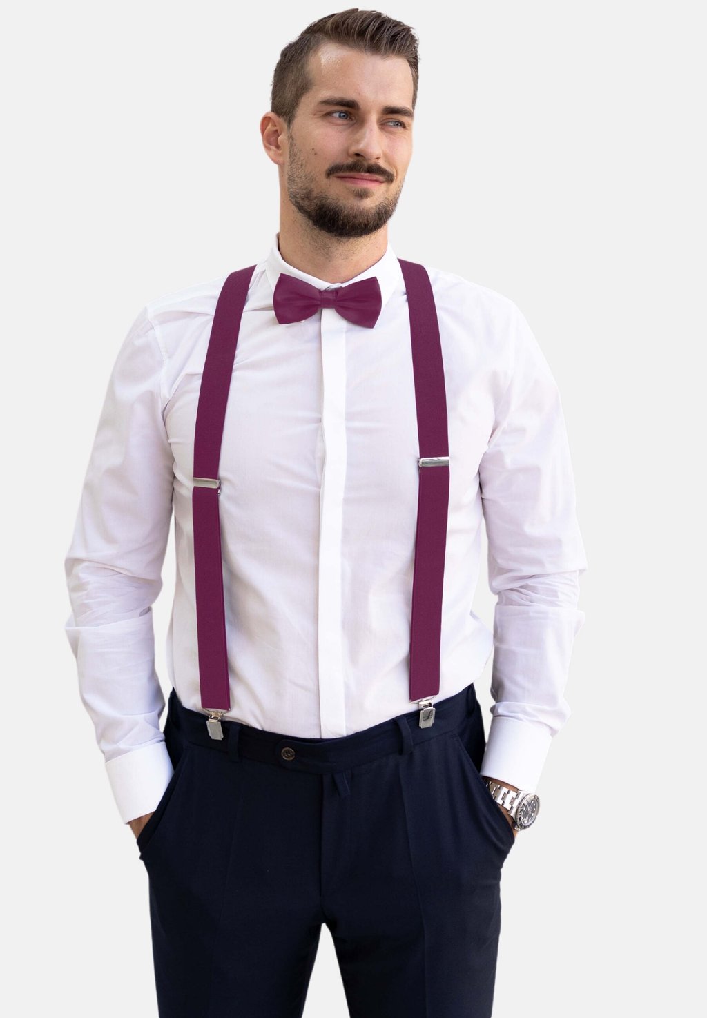 Галстук-бабочка HOSENTRÄGER FLIEGE SET FÜR - BREITE TRÄGER IN Y FORM MIT STARKEN CLIPS - FARBLICH ABGESTIMMT Massi Morino, темно-красный
Галстук-бабочка HOSENTRÄGER FLIEGE SET FÜR - BREITE TRÄGER IN Y FORM MIT STARKEN CLIPS - FARBLICH ABGESTIMMT Massi Morino, темно-красный