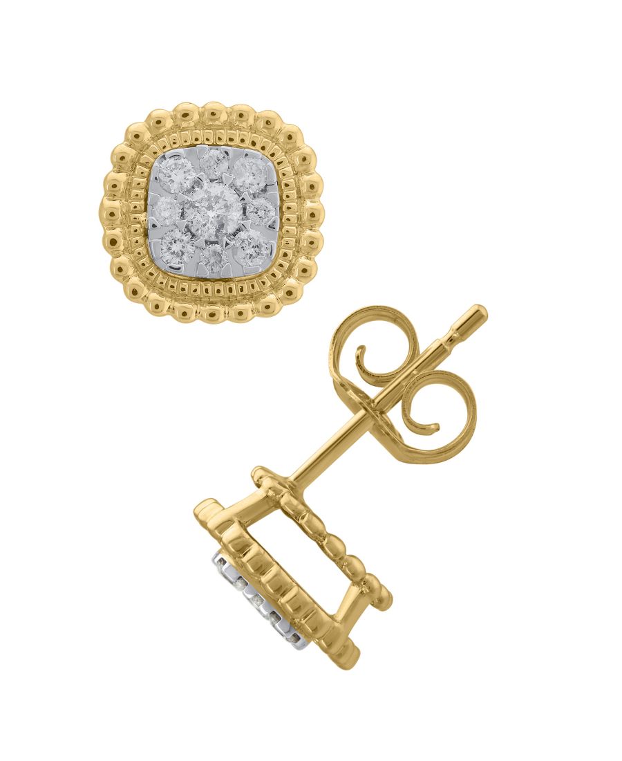 Серьги с бриллиантами (1/5 карата) в оправе из желтого золота 10 карат Macy's, 10k Yellow Gold
Серьги с бриллиантами (1/5 карата) в оправе из желтого золота 10 карат Macy's, 10k Yellow Gold