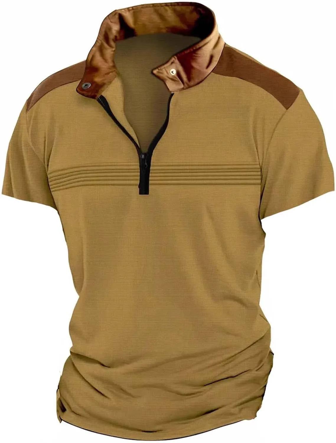 Мужская футболка хенли с коротким рукавом и цветными блоками
Мужская футболка хенли с коротким рукавом и цветными блоками