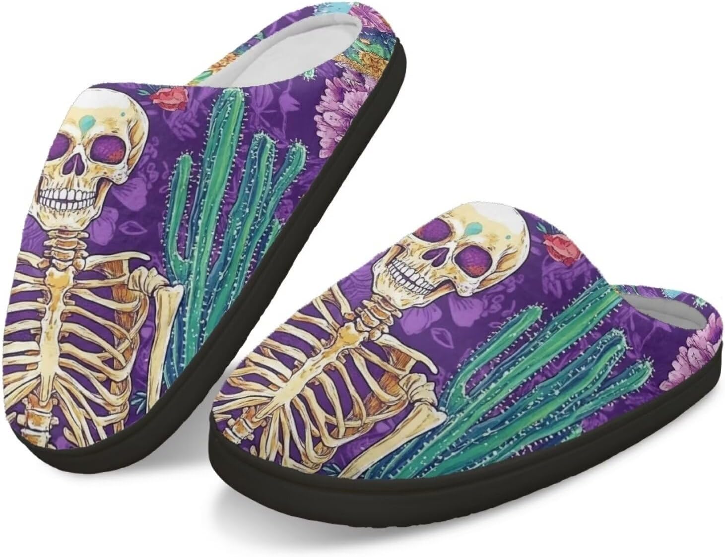 Мужские зимние мягкие плюшевые тапочки Qoiuvncy, противоскользящие, пушистые, с рисунком черепа, уютные, теплые хлопковые обувь, размер US 2-12, Skeleton Cactus
Мужские зимние мягкие плюшевые тапочки Qoiuvncy, противоскользящие, пушистые, с рисунком черепа, уютные, теплые хлопковые обувь, размер US 2-12, Skeleton Cactus