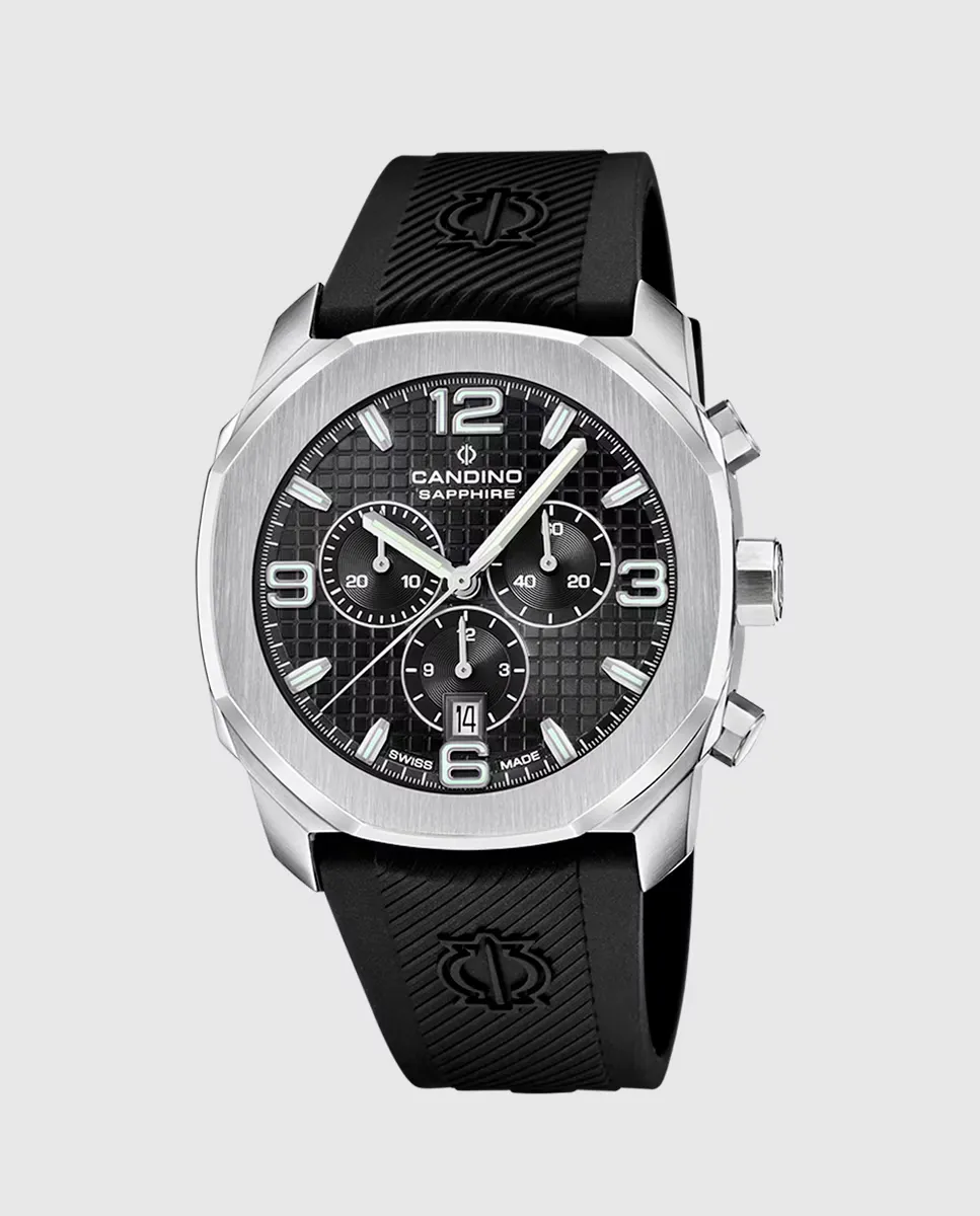 C4774/6 Chronos Guilloche Черные резиновые мужские часы Candino, черный
C4774/6 Chronos Guilloche Черные резиновые мужские часы Candino, черный