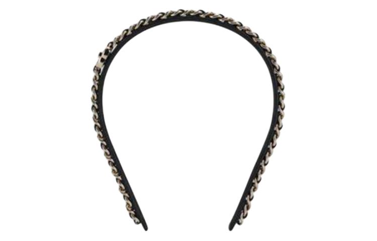 CHANEL Ободок из телячьей кожи для женщин Black/Gold
CHANEL Ободок из телячьей кожи для женщин Black/Gold