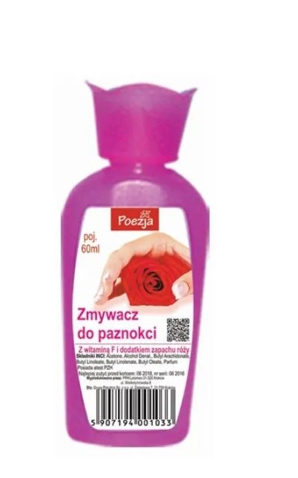 Poezja, Жидкость для снятия лака с ногтей, роза, 60 мл 
Poezja, Жидкость для снятия лака с ногтей, роза, 60 мл