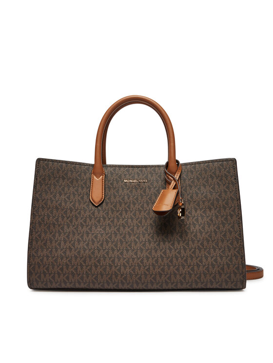 Сумочка Scarlett Medium Signature Logo Satchel 30F4GETS2B Michael Michael Kors, коричневый 
Сумочка Scarlett Medium Signature Logo Satchel 30F4GETS2B Michael Michael Kors, коричневый