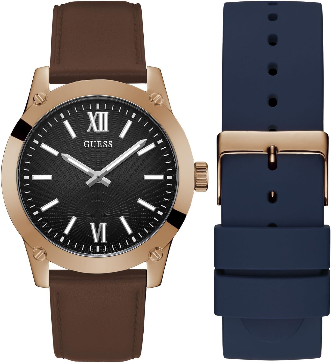 GUESS мужские часы 44mm, Interchangeable Straps/Rose Gold Tone/Blue
GUESS мужские часы 44mm, Interchangeable Straps/Rose Gold Tone/Blue