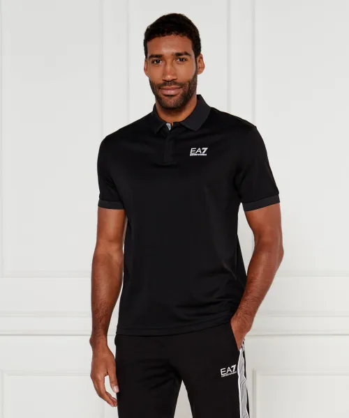 Футболка поло Regular fit Ea7, черный 
Футболка поло Regular fit Ea7, черный