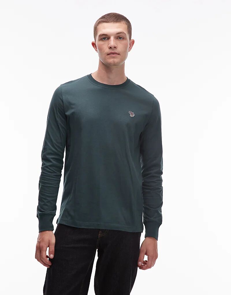 Футболка Paul Smith с длинным рукавом и логотипом зебры, классического кроя, зеленого цвета
Футболка Paul Smith с длинным рукавом и логотипом зебры, классического кроя, зеленого цвета