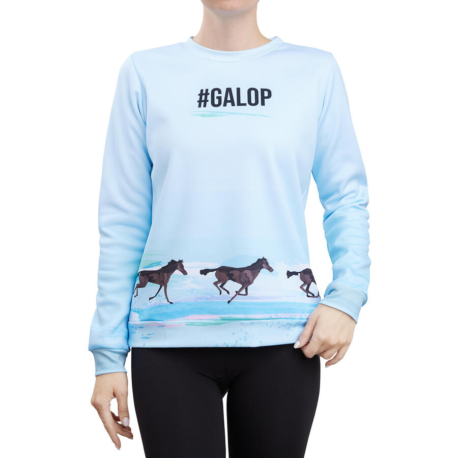 Свитер для верховой езды GALOP WEAR с лошадьми, скачущими галопом
Свитер для верховой езды GALOP WEAR с лошадьми, скачущими галопом