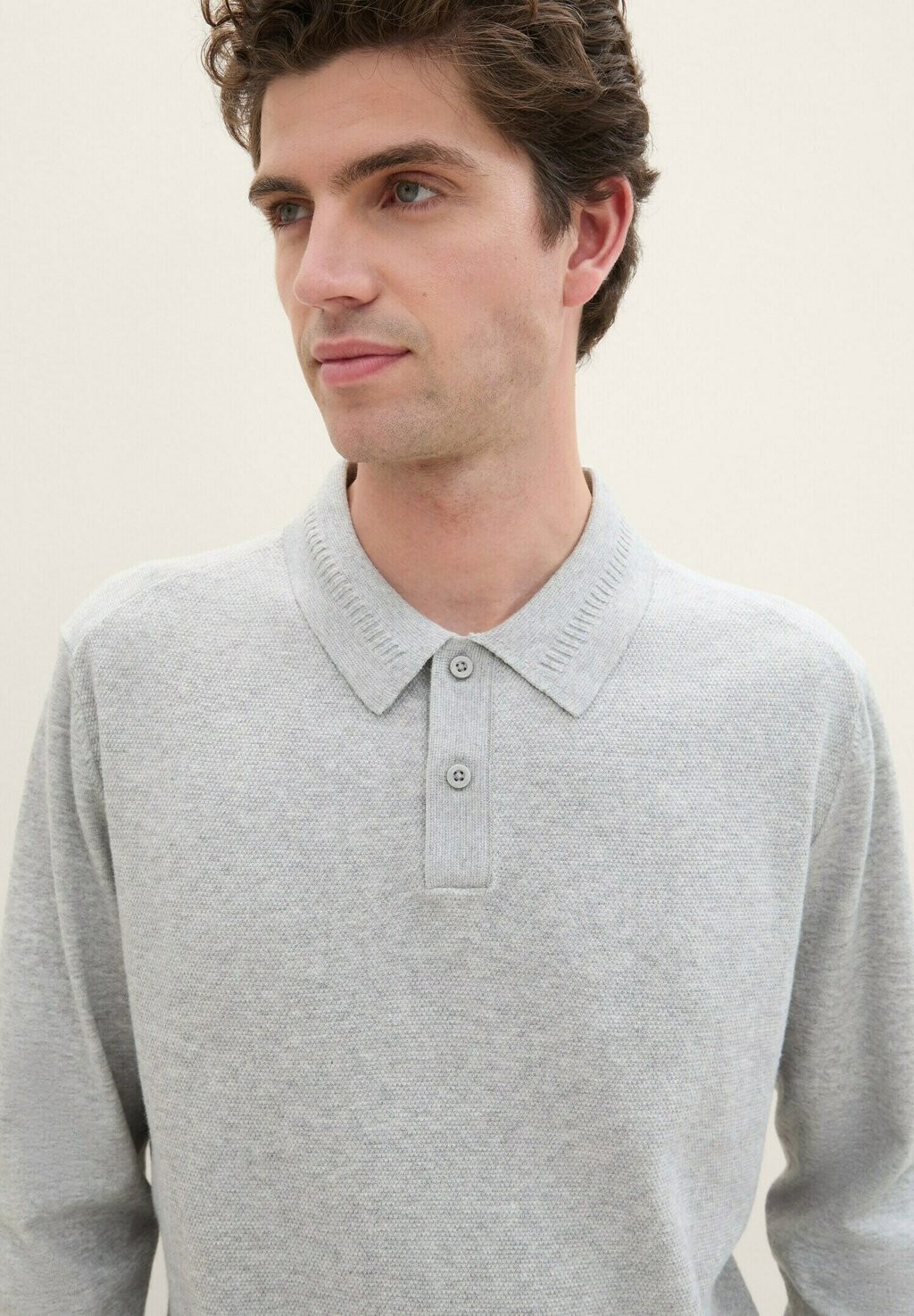 Топ с длинными рукавами TOM TAILOR, серый 
Топ с длинными рукавами TOM TAILOR, серый