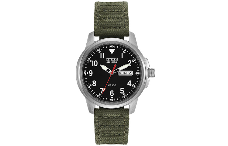 Экология Drive Collection световой привод кварцевый механизм ремешок из холста мужские часы черный циферблат CITIZEN, зеленый
Экология Drive Collection световой привод кварцевый механизм ремешок из холста мужские часы черный циферблат CITIZEN, зеленый