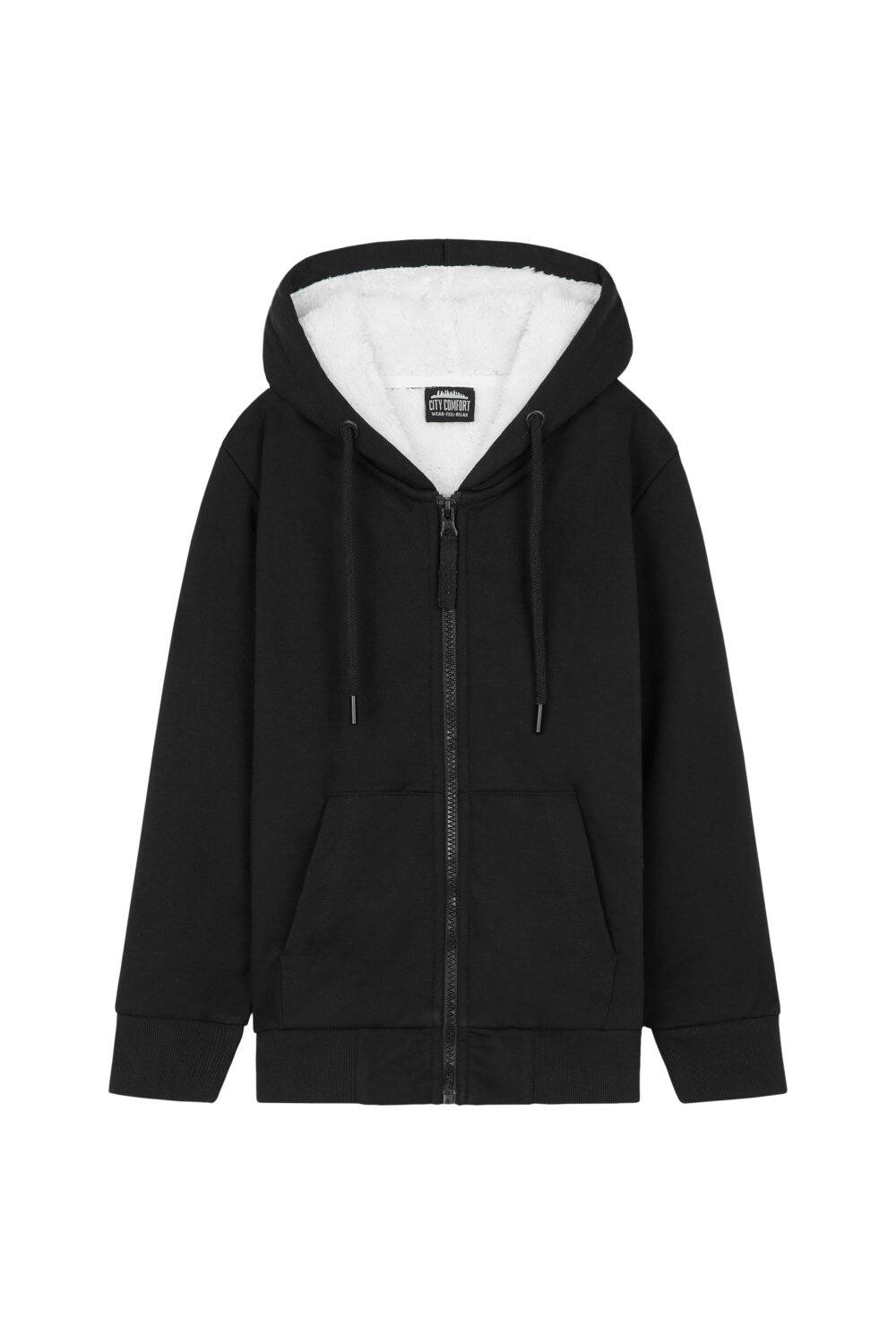 Флисовая толстовка на молнии CityComfort, черный 
Флисовая толстовка на молнии CityComfort, черный