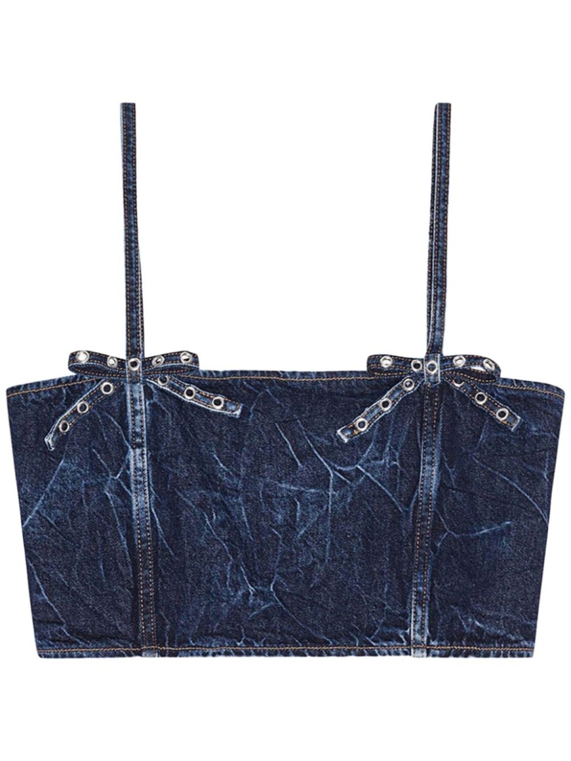 GANNI джинсовый топ с жатым эффектом, синий
GANNI джинсовый топ с жатым эффектом, синий