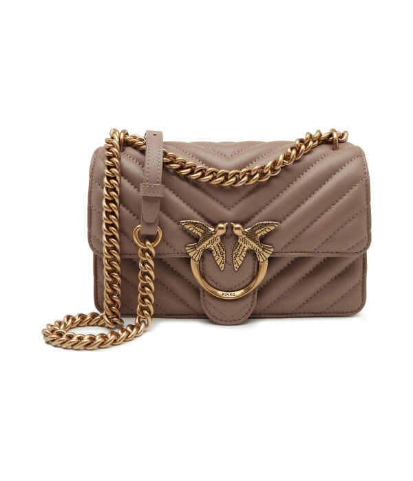 Кожаная сумка через плечо love one mini crossbody Pinko, коричневый
Кожаная сумка через плечо love one mini crossbody Pinko, коричневый