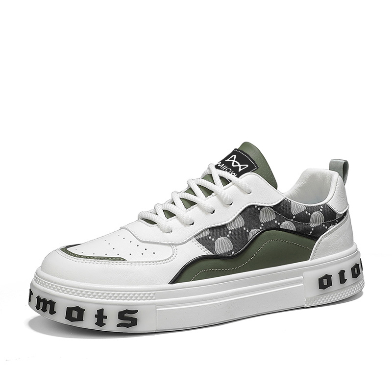 MIIOW Антискользящие износостойкие низкие скейтерские кроссовки мужские бело-зеленые, цвет White Green
MIIOW Антискользящие износостойкие низкие скейтерские кроссовки мужские бело-зеленые, цвет White Green