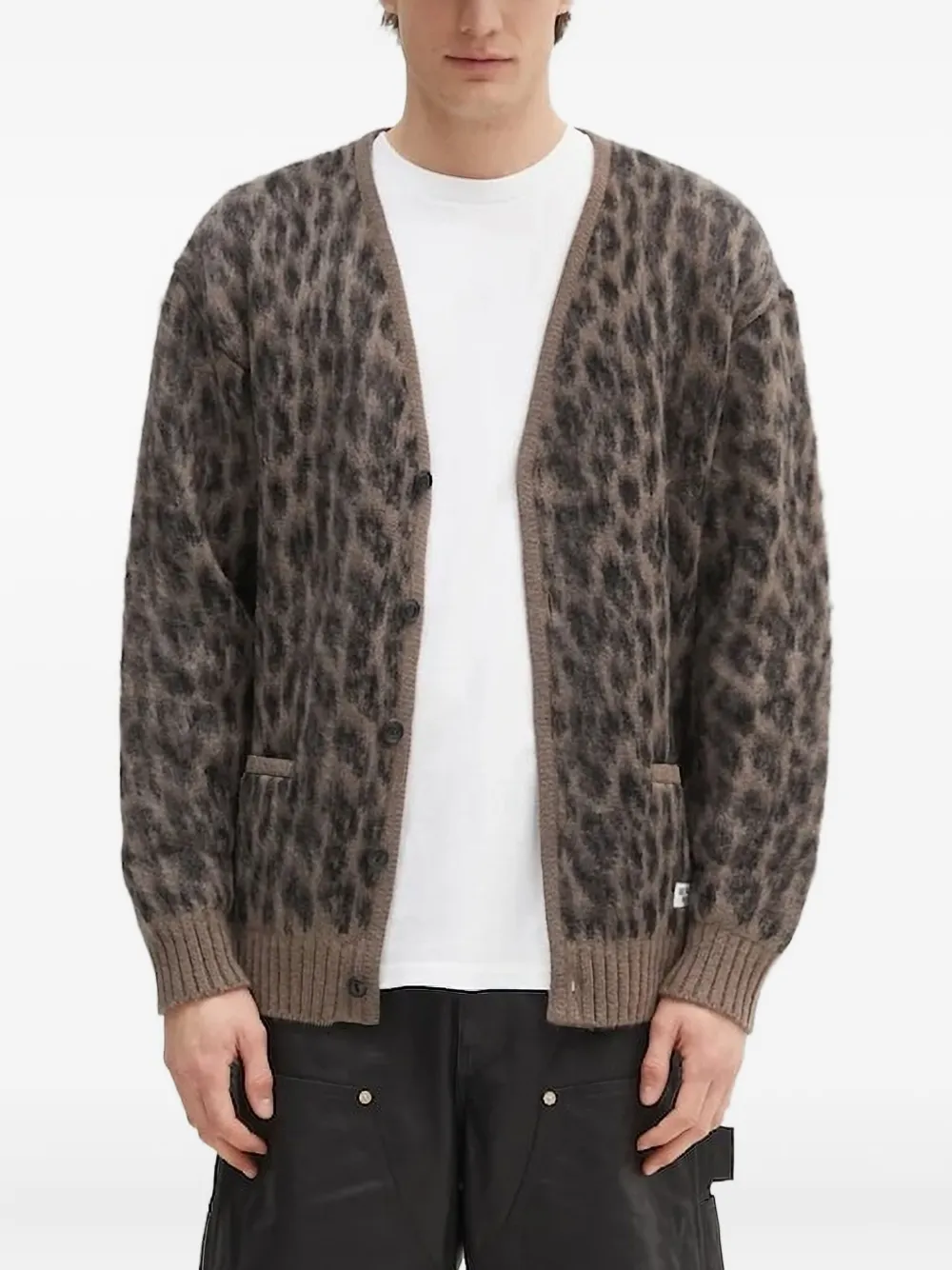 Кардиган с леопардовым принтом Wacko Maria, коричневый
Кардиган с леопардовым принтом Wacko Maria, коричневый
