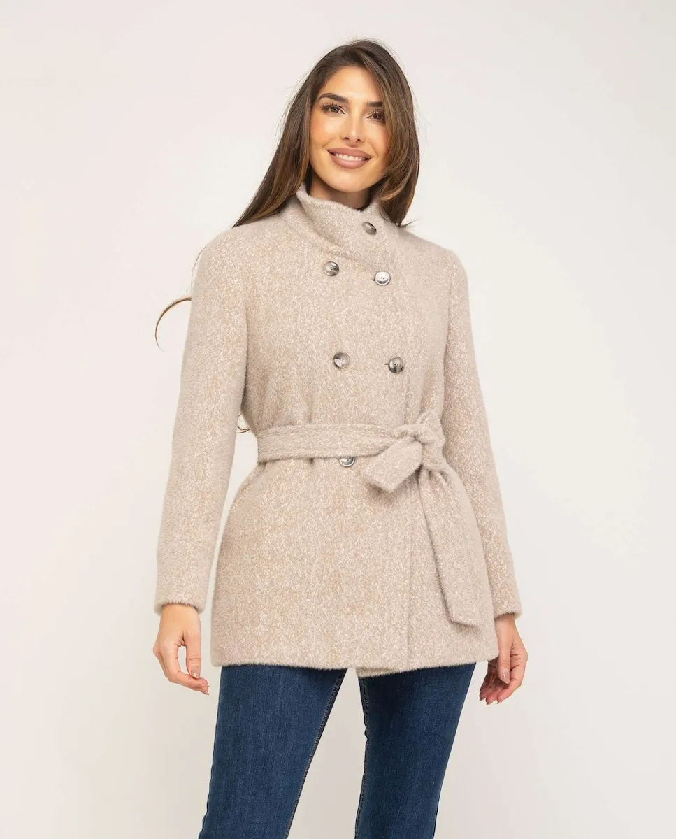 Женское пальто с воротником-стойкой, рукавом кроя «сако» и поясом Fsh, бежевый
Женское пальто с воротником-стойкой, рукавом кроя «сако» и поясом Fsh, бежевый