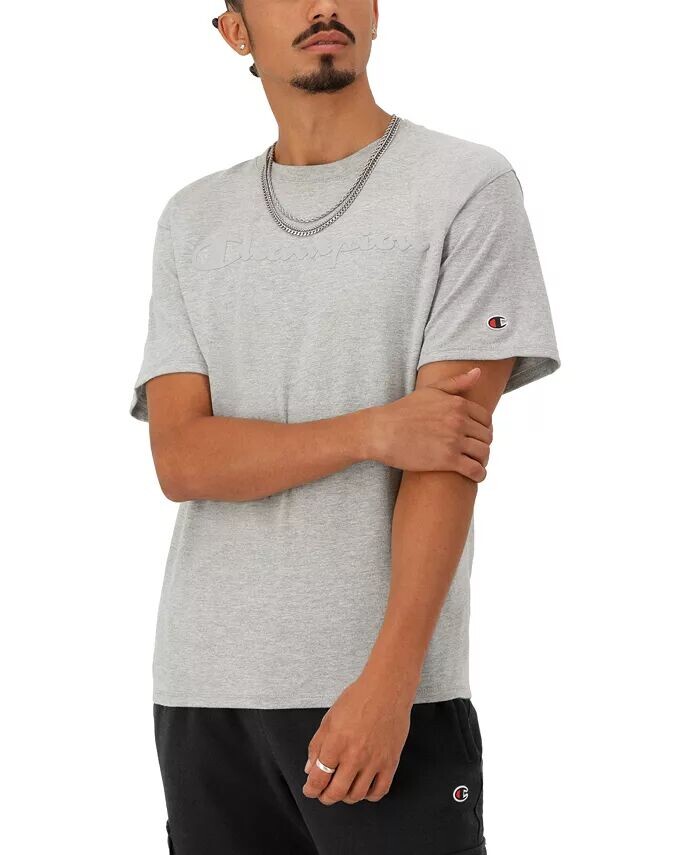 Мужская классическая футболка с круглым вырезом и короткими рукавами с логотипом Champion, серый
Мужская классическая футболка с круглым вырезом и короткими рукавами с логотипом Champion, серый