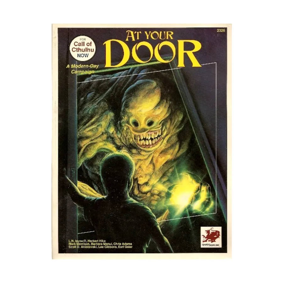 At Your Door, Call of Cthulhu - Adventures & Modules (Chaosium 1st-5.5 Editions), мягкая обложка
At Your Door, Call of Cthulhu - Adventures & Modules (Chaosium 1st-5.5 Editions), мягкая обложка