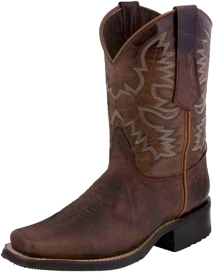 Женские вестерн-ботинки Hbeylia для женщин с боковой молнией, винтажной вышивкой, округлым носком, массивным невысоким каблуком, широкие сапоги средней голени для верховой езды, коричневый
Женские вестерн-ботинки Hbeylia для женщин с боковой молнией, винтажной вышивкой, округлым носком, массивным невысоким каблуком, широкие сапоги средней голени для верховой езды, коричневый