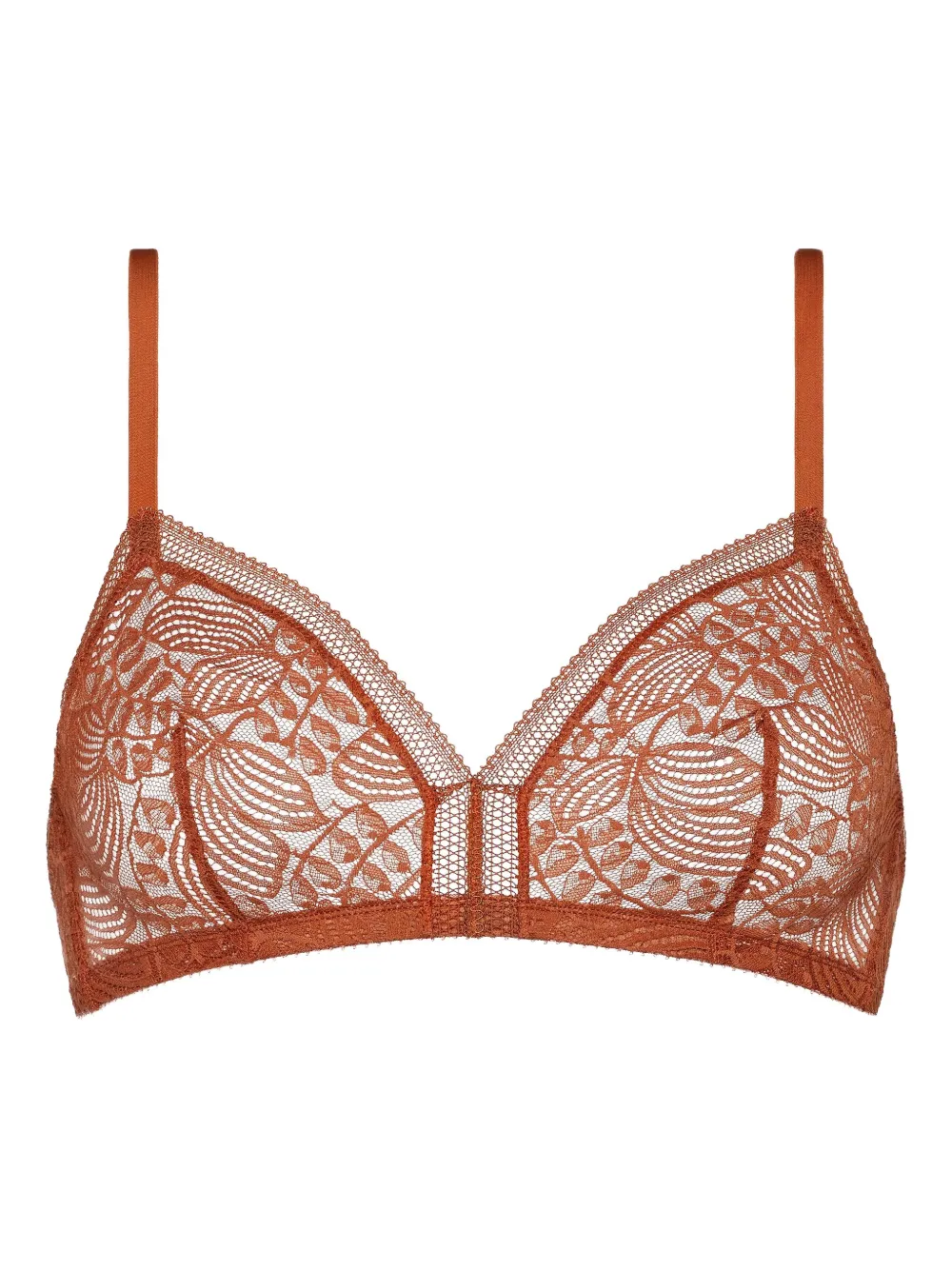 Кружевной бюстгальтер с треугольными чашками Eres, коричневый
Кружевной бюстгальтер с треугольными чашками Eres, коричневый