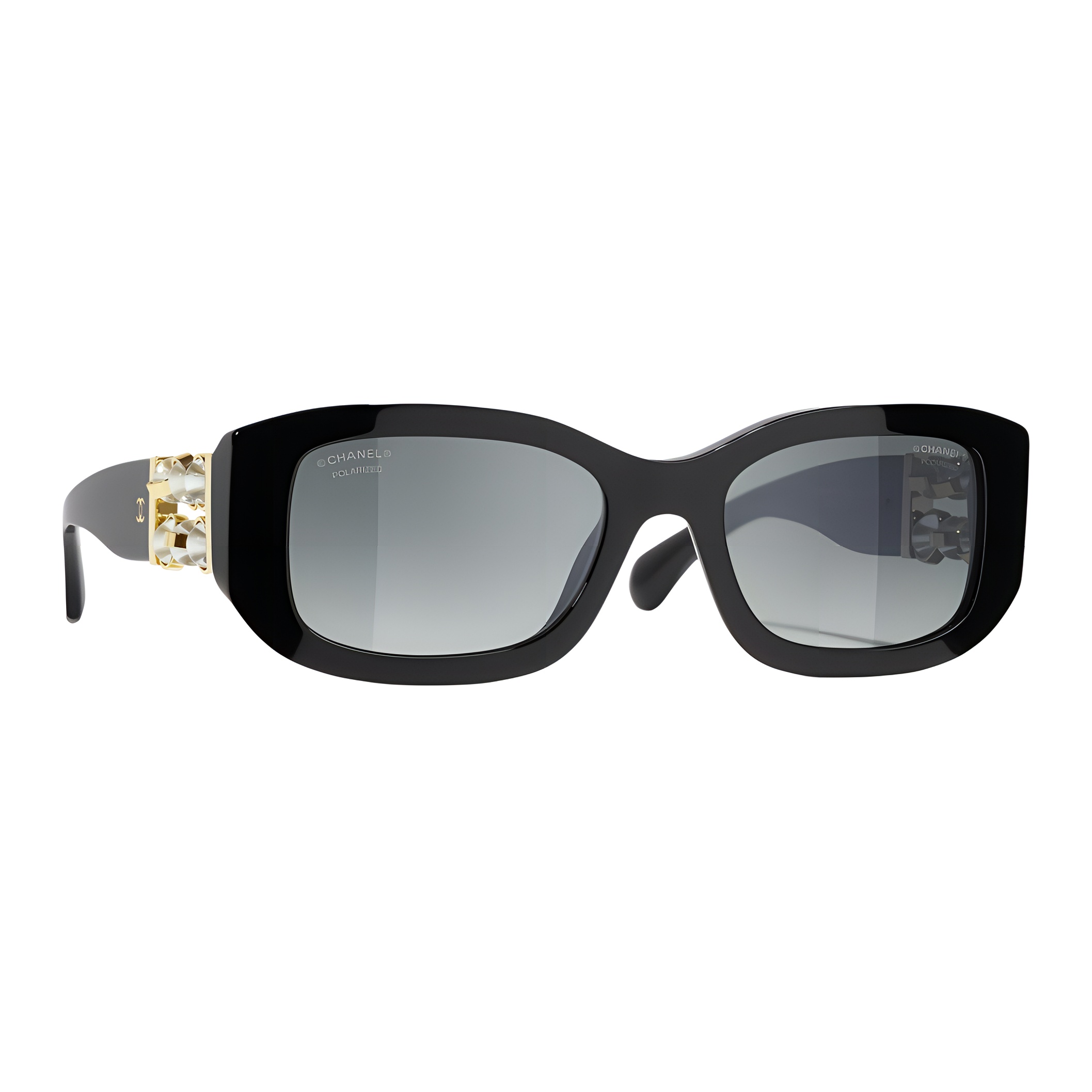CHANEL Ацетатные прямоугольные солнцезащитные очки с жемчужным покрытием унисекс черные, Black
CHANEL Ацетатные прямоугольные солнцезащитные очки с жемчужным покрытием унисекс черные, Black