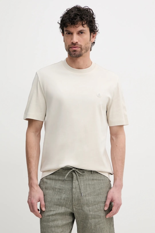 Хлопковая футболка Boss, бежевый
Хлопковая футболка Boss, бежевый