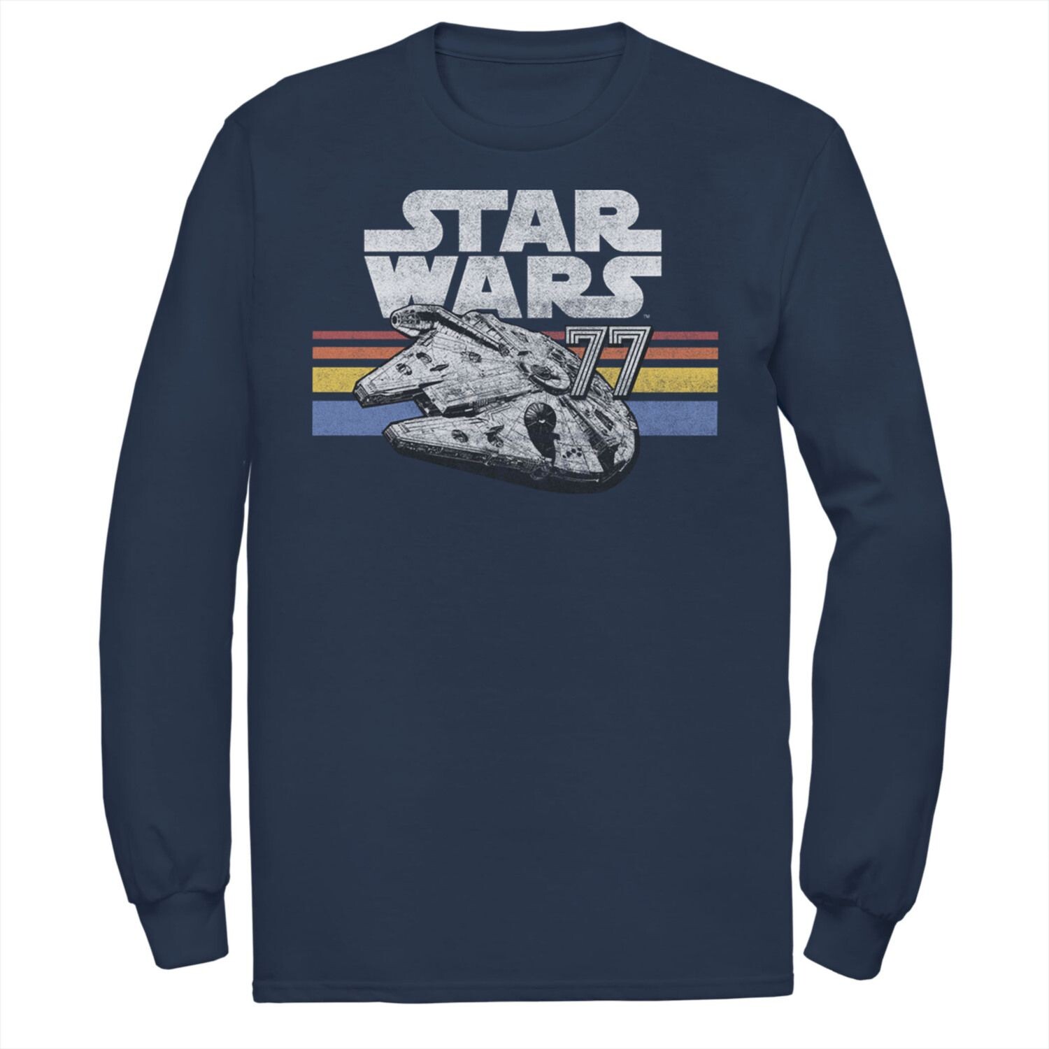 Мужская футболка с логотипом Star Wars Millennium Falcon 77 Retro Lines
Мужская футболка с логотипом Star Wars Millennium Falcon 77 Retro Lines