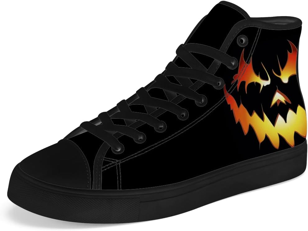 Мужские и женские высокие кеды из холста с тыквенным рисунком, высокие кроссовки на шнуровке, повседневная обувь Chebing, черный
Мужские и женские высокие кеды из холста с тыквенным рисунком, высокие кроссовки на шнуровке, повседневная обувь Chebing, черный