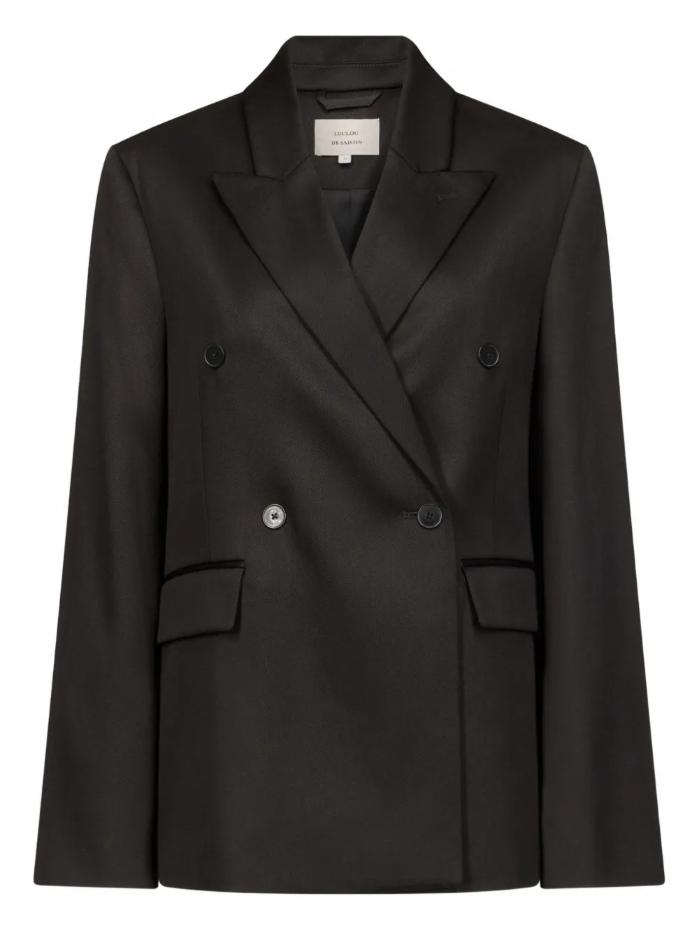 Двубортный пиджак HORN с заостренными лацканами LouLou de Saison, черный
Двубортный пиджак HORN с заостренными лацканами LouLou de Saison, черный
