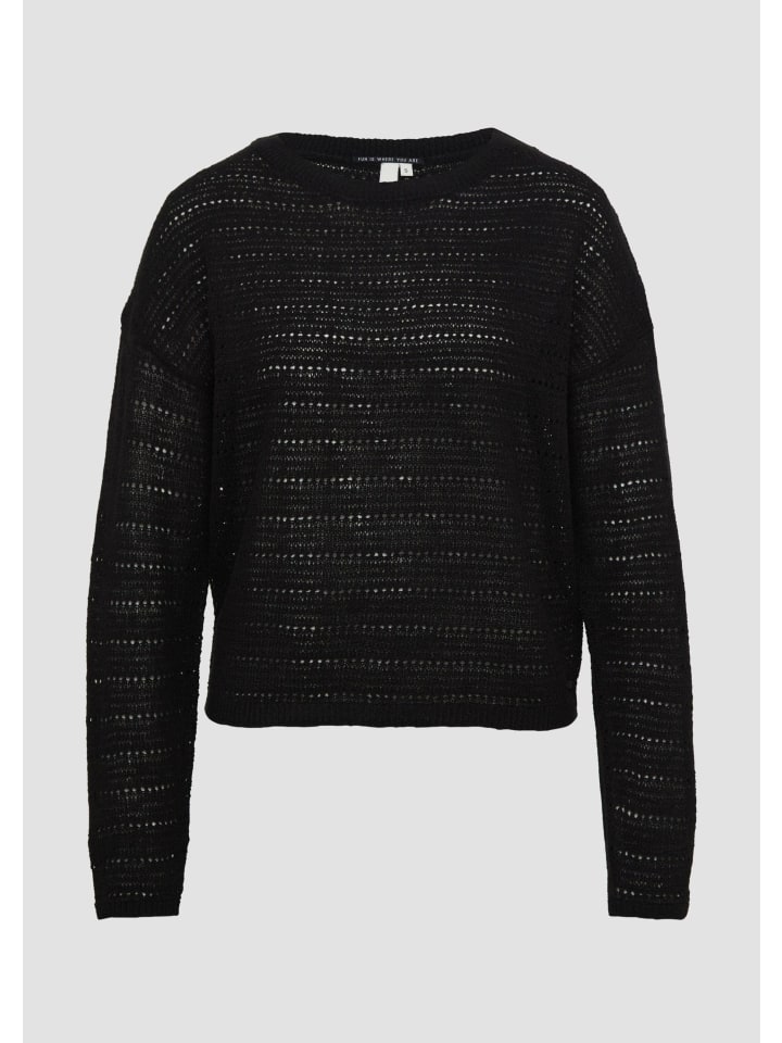 Вязаный свитер в цвете 9999_черный QS
Вязаный свитер в цвете 9999_черный QS