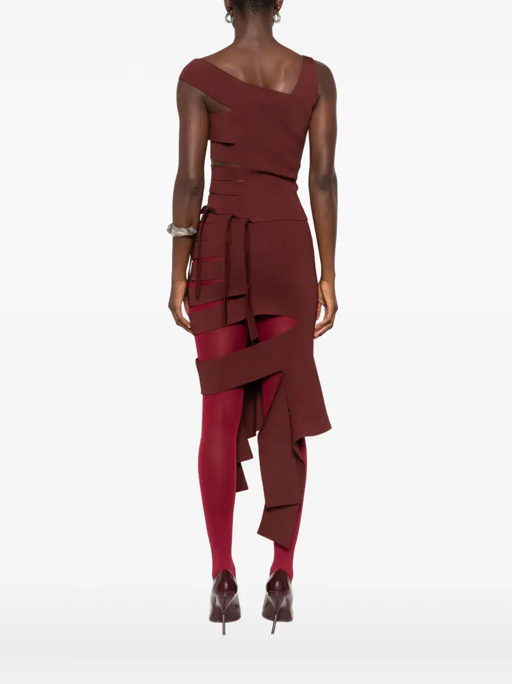 Топ с вырезом на одно плечо Mugler, красный
Топ с вырезом на одно плечо Mugler, красный