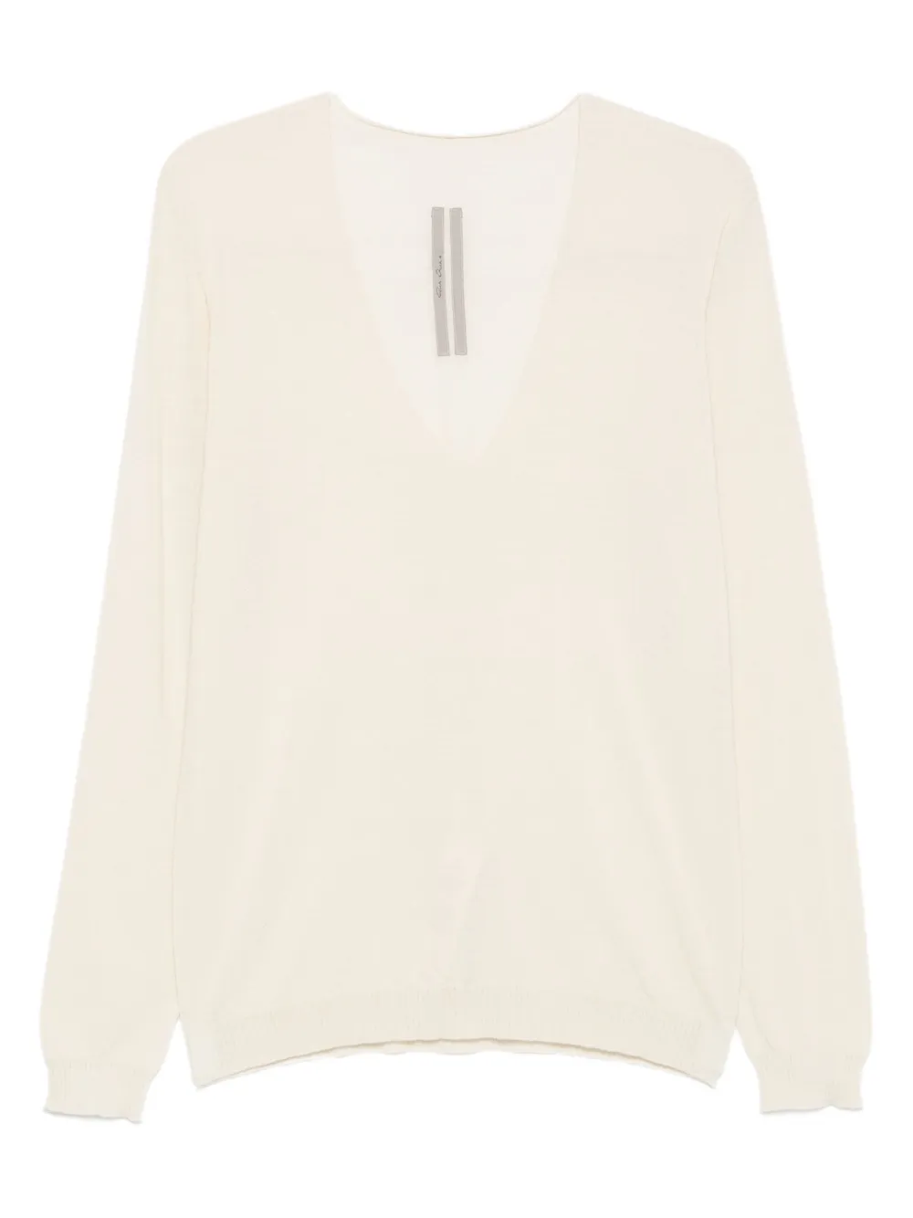 Шерстяной свитер с V-образным вырезом Rick Owens, нейтральный
Шерстяной свитер с V-образным вырезом Rick Owens, нейтральный