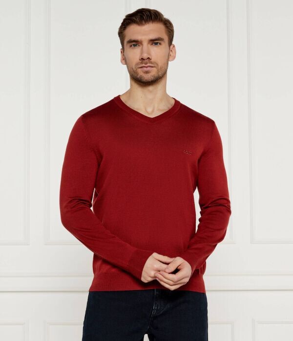 Свитер мужской Boss с v-образным вырезом, красный
Свитер мужской Boss с v-образным вырезом, красный