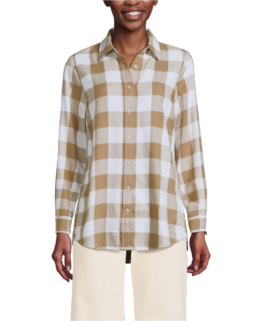 Женская фланелевая рубашка в стиле "бойфренд" с длинными рукавами Lands' End, Rich camel buffalo check
Женская фланелевая рубашка в стиле "бойфренд" с длинными рукавами Lands' End, Rich camel buffalo check